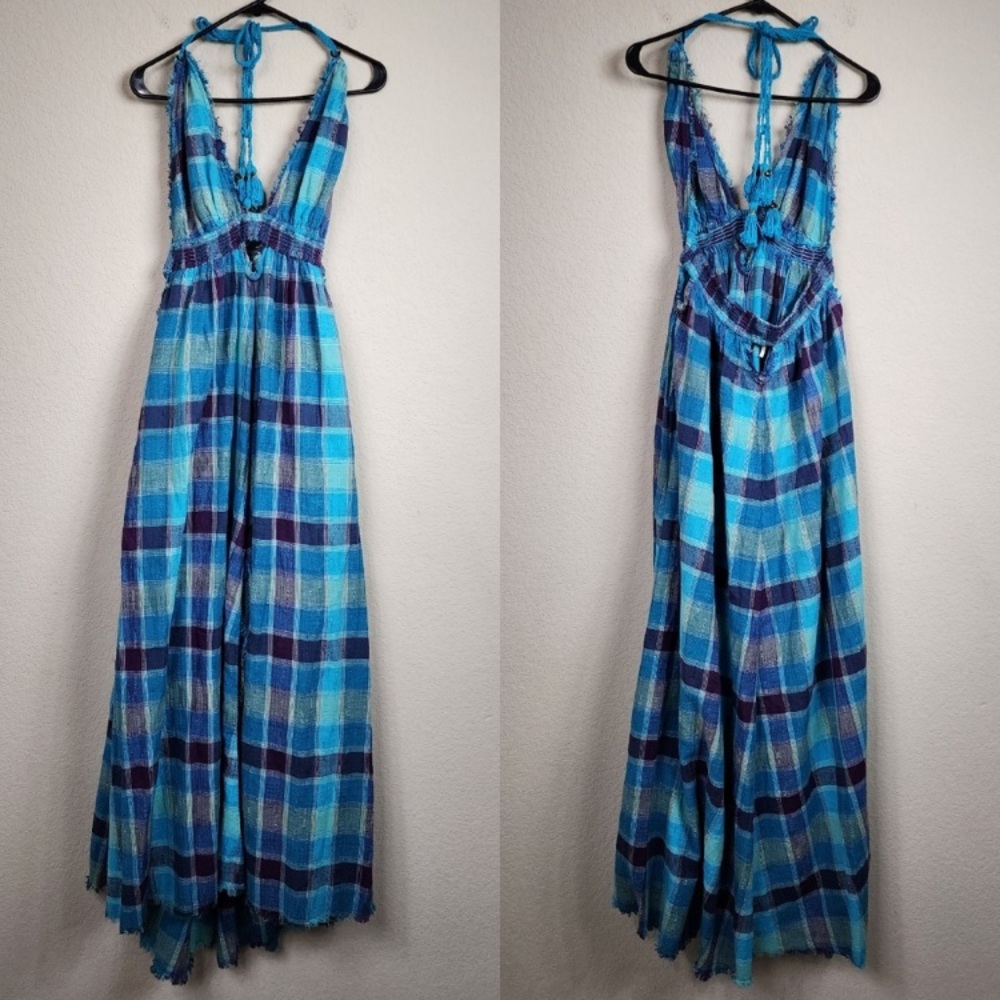 Free People Plaid Maxi Dress 🌸